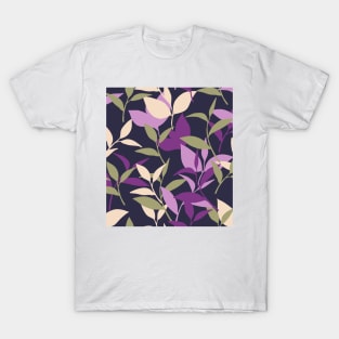 Purple Botanical Foliage Plant Garden T-Shirt